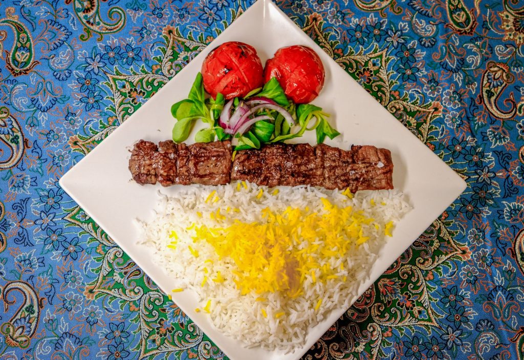Kebab Barg: premium beef fillet mignon marinated in saffron and grilled over charcoal at PARSI.