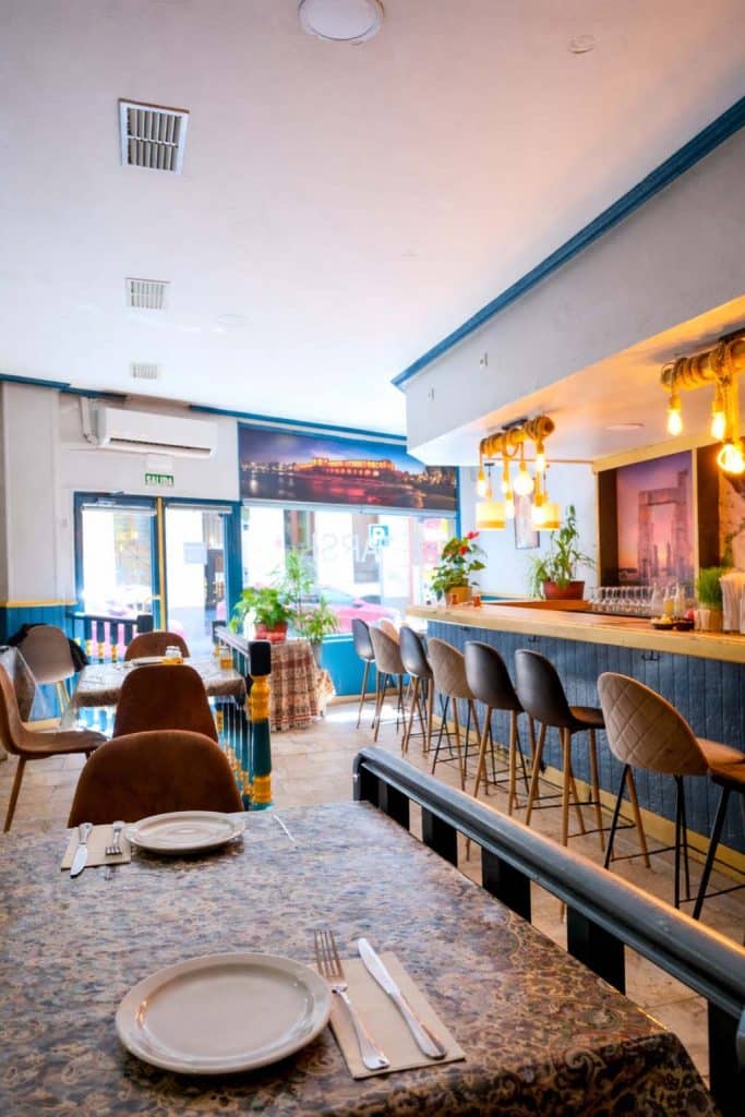 Interior of PARSI Persian and Halal Restaurant in Madrid near Plaza de España, Halal food
