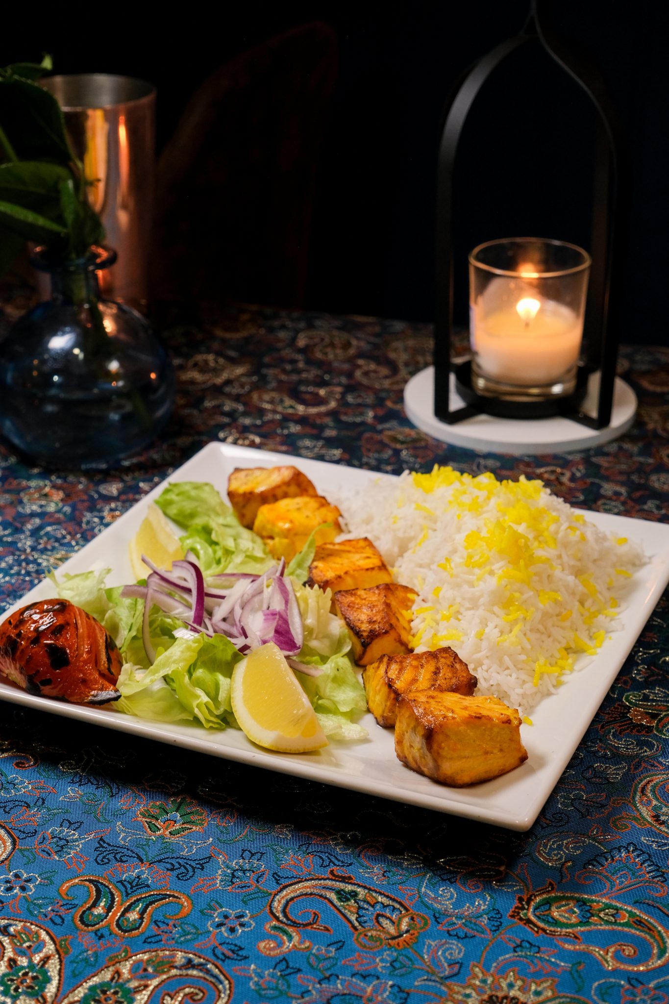 Mahi Kebab salmon persian halal restaurant madrid parsi